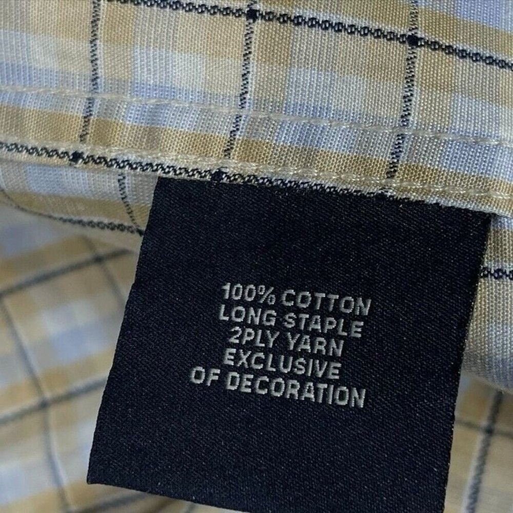 Tailor Byrd COLLECTION Mens XL Button-Down Long-Sleeve Plaid Shirt - Picture 7 of 11
